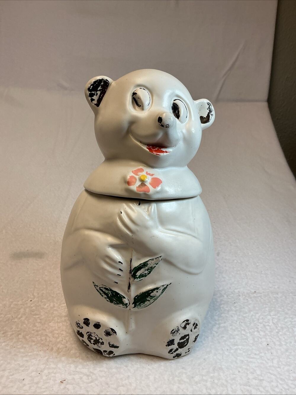 Vintage McCoy Pottery Snow Bear 000 Cookie Jar/Canister USA 1960's. PANDA999.